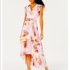 Bar III printed layered maxi dress
